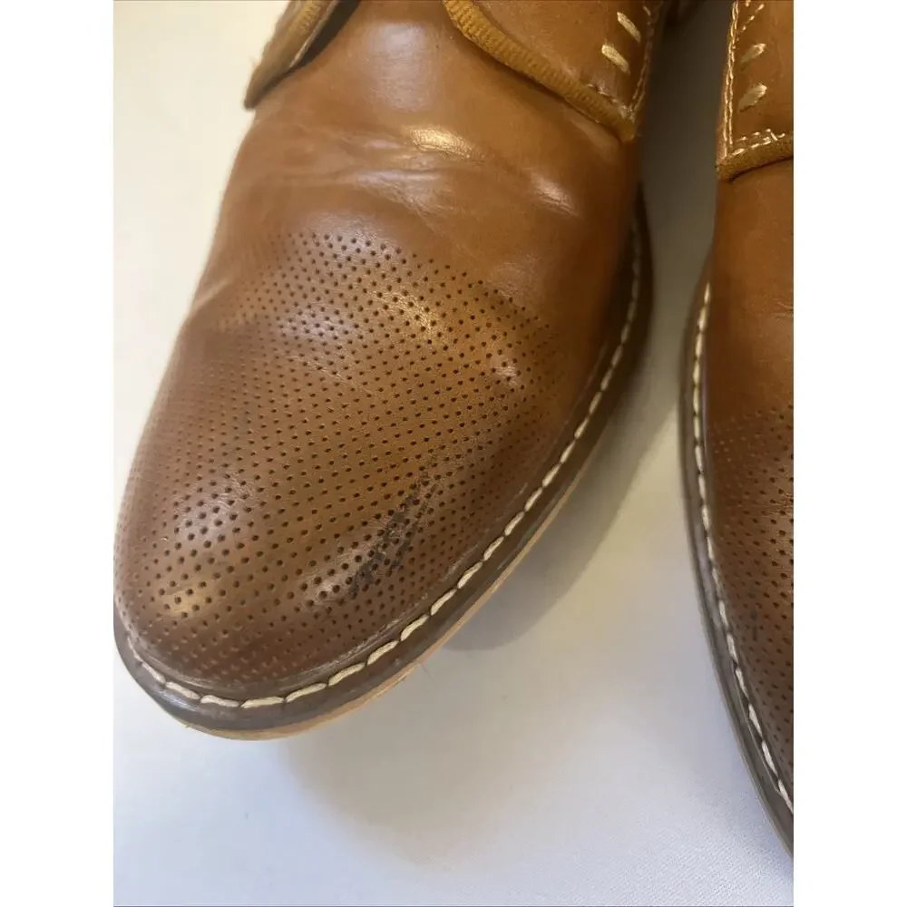 Madden Mens Bobby Brown Round Toe Lace-Up Oxford Dress Shoes Size 9.5 Men’s